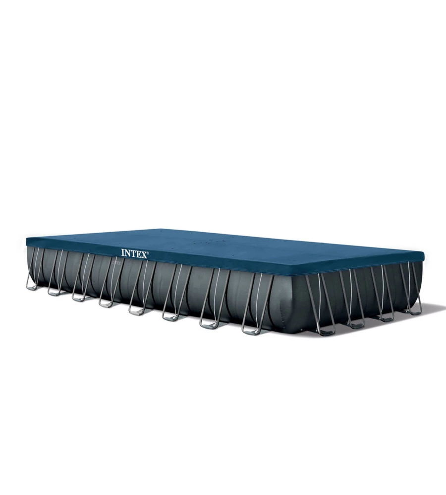 Piscina fuori terra con struttura rettangolare intex "ultra xtr frame" antracite 975x488x132cm - cod. 26374np
